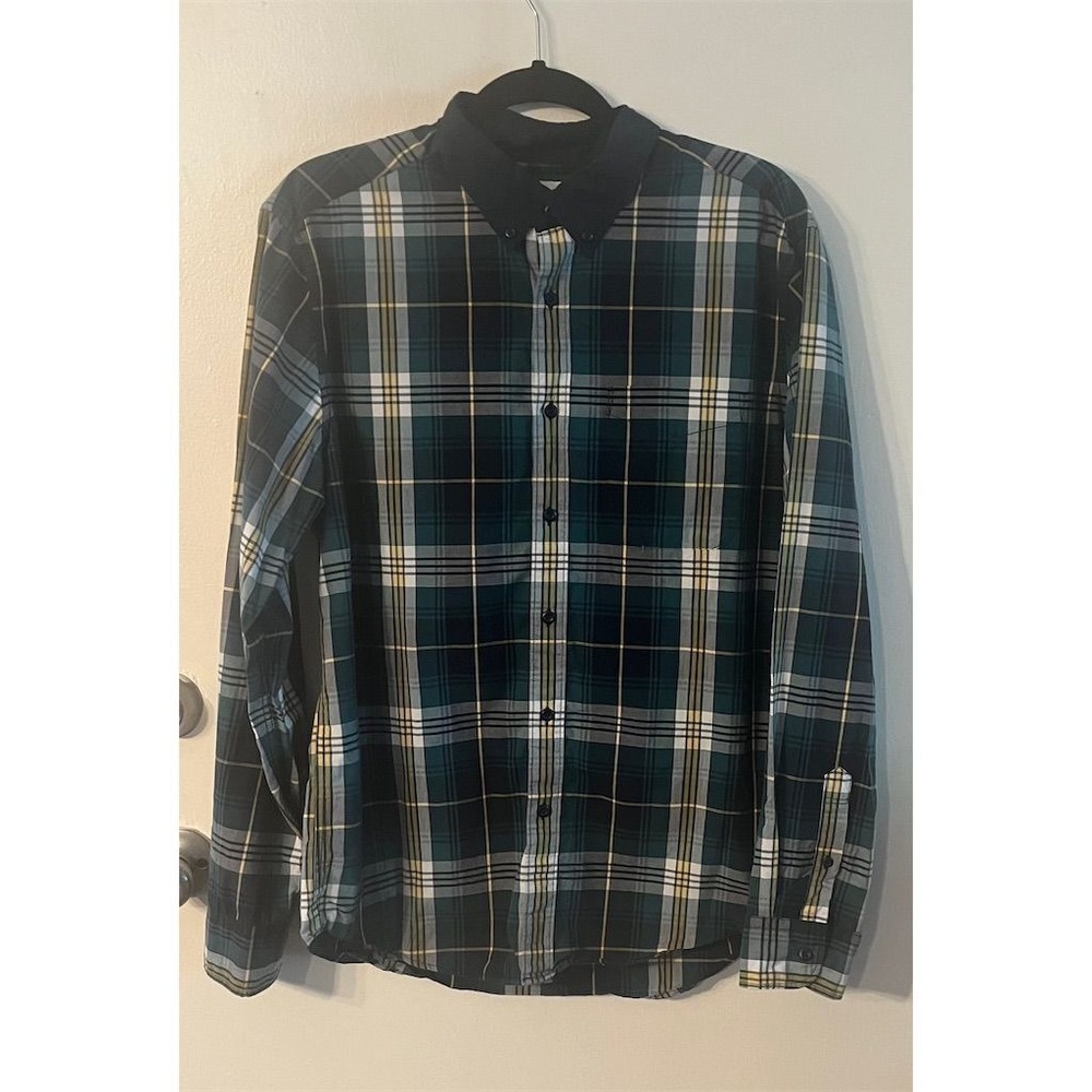 American Eagle Outfitters Men's Plaid‎ Long Sleeve Button-Up Shirt Sz Large